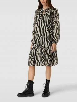 Kaffe Blusenkleid Mit Allover-Muster - Schwarz