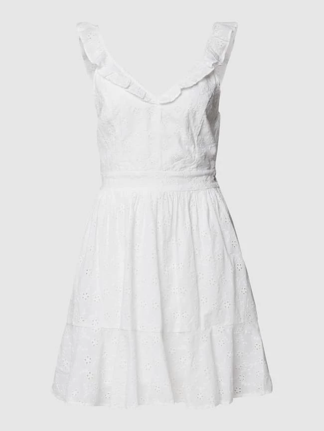 Guess Minikleid Mit Floralem Lochstickmuster - Weiß 2 Guess Minikleid Mit Floralem Lochstickmuster - Weiß – Bild 2