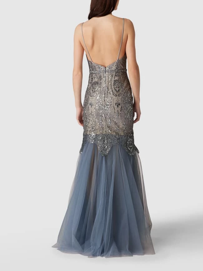 Mascara Abendkleid Mit Pailettenbesatz - Bleu 5 Mascara Abendkleid Mit Pailettenbesatz - Bleu – Bild 5
