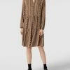 Montego Kleid Mit Allover-Muster - Camel