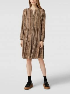 Montego Kleid Mit Allover-Muster - Camel
