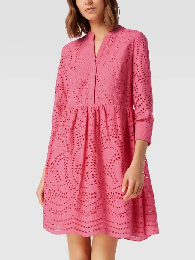 Jake*s Collection Knielanges Kleid Mit Französischen Eingrifftaschen - Pink 4 Jake*s Collection Knielanges Kleid Mit Französischen Eingrifftaschen - Pink – Bild 4