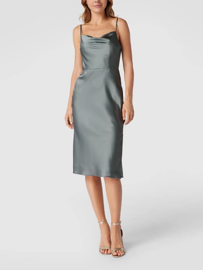 Laona Cocktailkleid Mit Wasserfall-Ausschnitt - Schilf 1 Laona Cocktailkleid Mit Wasserfall-Ausschnitt - Schilf