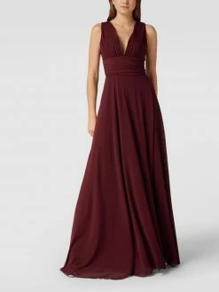 TROYDEN COLLECTION Abendkleid Mit Drapierung - Kirschrot