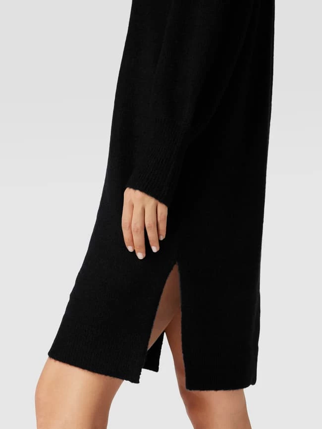 Kaffe Knielanges Kleid Mit V-Ausschnitt Modell 'Wendy' - Schwarz 3 Kaffe Knielanges Kleid Mit V-Ausschnitt Modell 'Wendy' - Schwarz – Bild 3