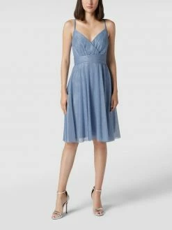 Jake*s Cocktail Cocktailkleid Mit Wickel-Optik - Blau Meliert