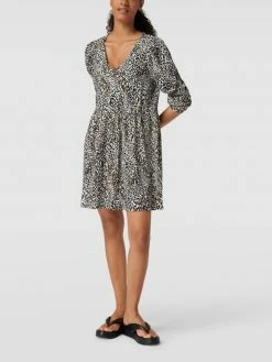 Vila Minikleid Mit Allover-Muster Modell 'Vicaia' - Schwarz