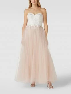 Laona Abendkleid Mit Pailletten Und Floralen Stickereien - Ecru