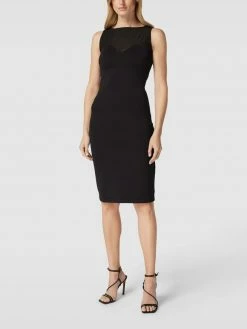 Guess Knielang Mit Rundhalsausschnitt Modell 'AMANDA' - Schwarz