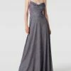 Luxuar Abendkleid In Schimmerndem Design - Blau