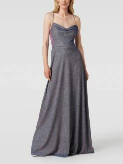 Luxuar Abendkleid In Schimmerndem Design - Blau
