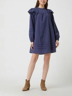 Atelier Reve Kleid Mit Lochstickerei Modell 'Irestee' - Blau