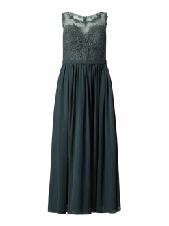 My Mascara Curves PLUS SIZE Abendkleid Mit Strasssteinen - Grün