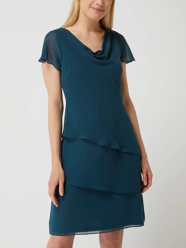 Christian Berg Cocktail Cocktailkleid Aus Chiffon Im Stufen-Look - Bottle Meliert 4 Christian Berg Cocktail Cocktailkleid Aus Chiffon Im Stufen-Look - Bottle Meliert – Bild 4