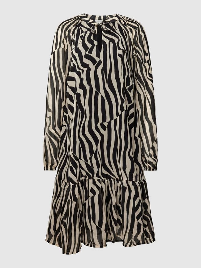 Kaffe Blusenkleid Mit Allover-Muster - Schwarz 2 Kaffe Blusenkleid Mit Allover-Muster - Schwarz – Bild 2