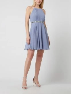 Jake*s Cocktail Cocktailkleid Aus Chiffon Mit Strasssteinen - Blau