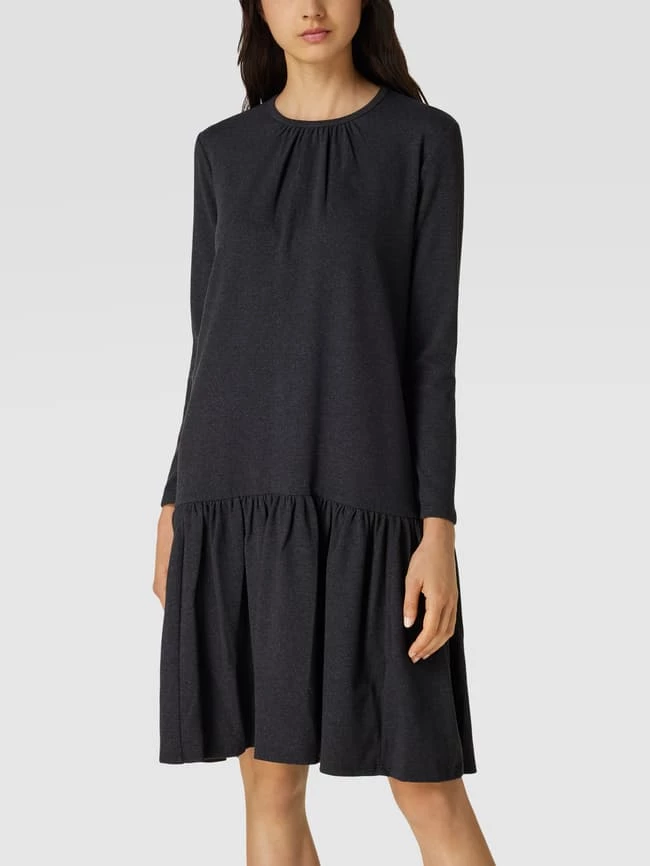 Weekend Max Mara Knielanges Kleid Mit Volantsaum Modell 'SAURO' - Anthrazit 4 Weekend Max Mara Knielanges Kleid Mit Volantsaum Modell 'SAURO' - Anthrazit – Bild 4