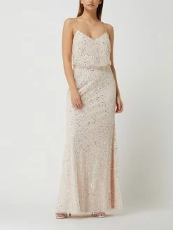 Jake*s Cocktail Abendkleid Aus Tüll Mit Pailletten - Rosé Meliert