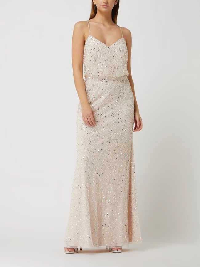 Jake*s Cocktail Abendkleid Aus Tüll Mit Pailletten - Rosé Meliert 1 Jake*s Cocktail Abendkleid Aus Tüll Mit Pailletten - Rosé Meliert