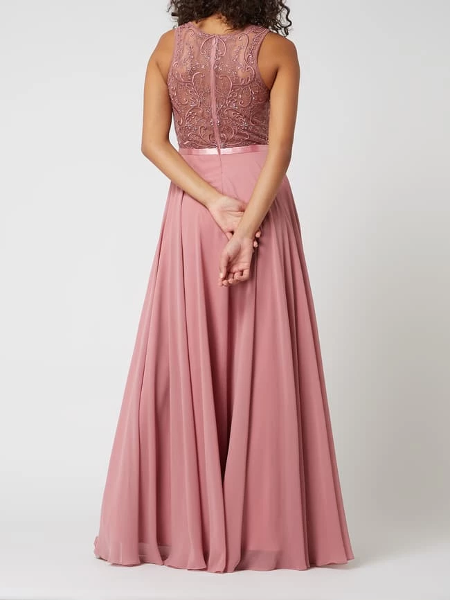 Luxuar Abendkleid Mit Strasssteinen - Mauve 4 Luxuar Abendkleid Mit Strasssteinen - Mauve – Bild 4