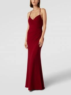 Luxuar Abendkleid Mit Gelegten Falten - Rot