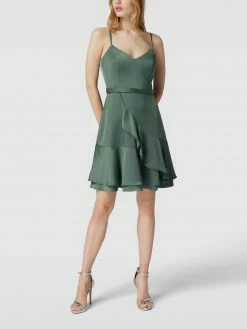 Vila-shop 9 V.M. Cocktailkleid Mit Volantrock - Grün