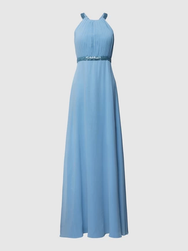 V.M. Abendkleid Mit Neckholder - Hellblau 2 V.M. Abendkleid Mit Neckholder - Hellblau – Bild 2