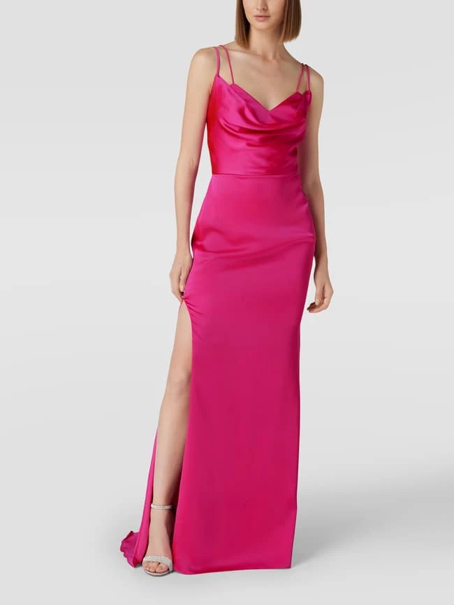 Vera Wang Bride Abendkleid Mit Gehschlitz Modell 'Nathalie' - Fuchsia 1 Vera Wang Bride Abendkleid Mit Gehschlitz Modell 'Nathalie' - Fuchsia