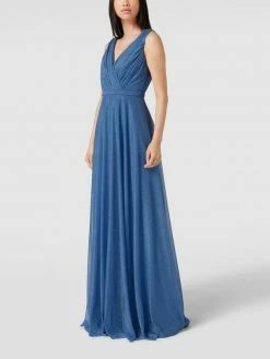 TROYDEN COLLECTION Abendkleid Mit Taillenpasse - Bleu
