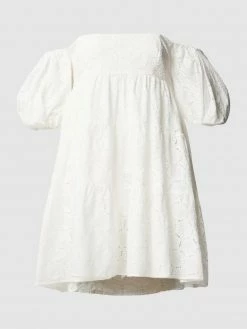 Alternative view of Bardot Minikleid Mit Lochstickerei - Offwhite