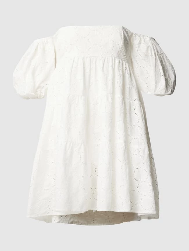 Bardot Minikleid Mit Lochstickerei - Offwhite 2 Bardot Minikleid Mit Lochstickerei - Offwhite – Bild 2