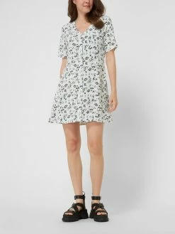 Noisy May Blusenkleid Mit Kurzen Ärmeln Modell 'Joe' - Hellblau