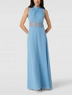 V.M. Abendkleid Mit Lochstickereien - Hellblau
