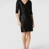 Paradi Cocktailkleid In Wickel-Optik - Schwarz
