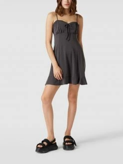 REVIEW Ärmelloses Minikleid Mit Raffungen - Anthrazit