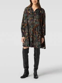 Jake*s Casual Minikleid Mit Paisley-Dessin - Schwarz