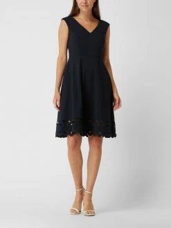 Christian Berg Cocktail Cocktailkleid Mit Kontrastsaum - Marineblau Meliert