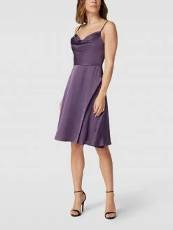Luxuar Cocktailkleid Mit Wasserfall-Ausschnitt - Mauve