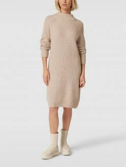 Armedangels Knielanges Kleid Mit Stehkragen Modell 'MILAANA' - Beige