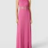 V.M. Abendkleid Mit Lochstickereien - Pink
