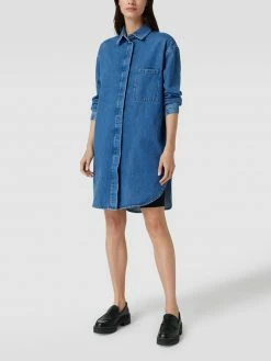 Jake*s Casual Knielanges Jeanskleid Mit Brusttasche - Jeans