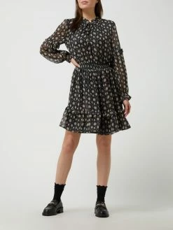 Jake*s Collection Kleid Aus Chiffon - Anthrazit