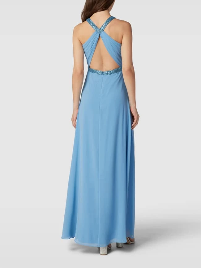 V.M. Abendkleid Mit Neckholder - Hellblau 5 V.M. Abendkleid Mit Neckholder - Hellblau – Bild 5
