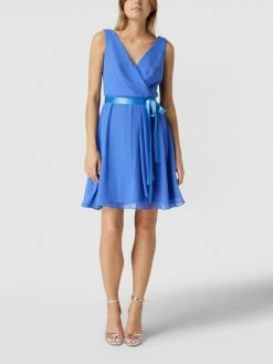Paradi Cocktailkleid Mit Taillenband - Rauchblau