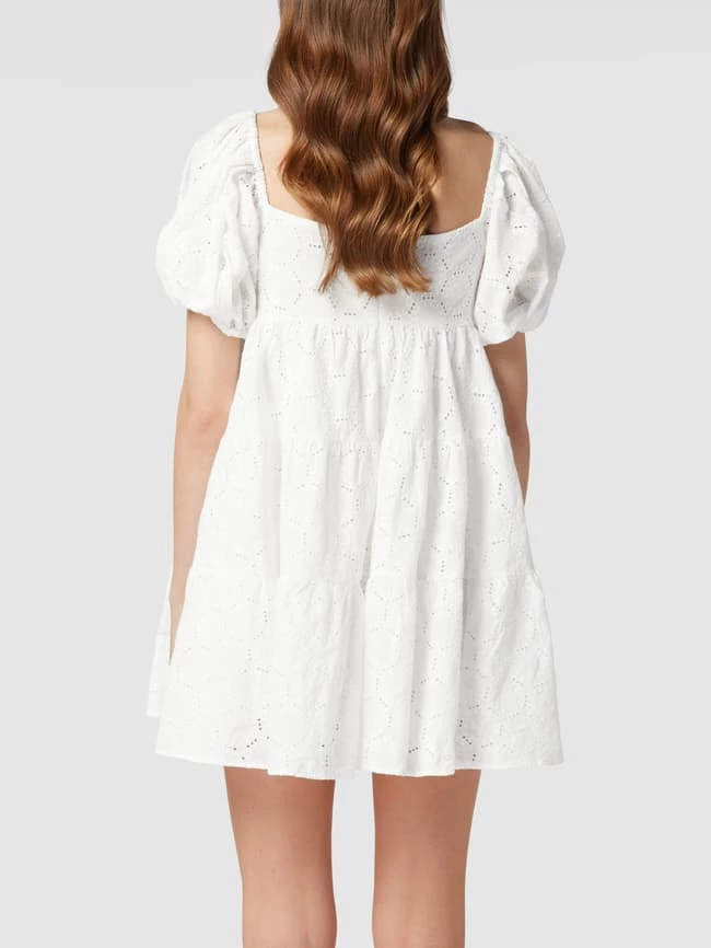 Bardot Minikleid Mit Lochstickerei - Offwhite 5 Bardot Minikleid Mit Lochstickerei - Offwhite – Bild 5