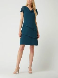 Christian Berg Cocktail Cocktailkleid Aus Chiffon Im Stufen-Look - Bottle Meliert