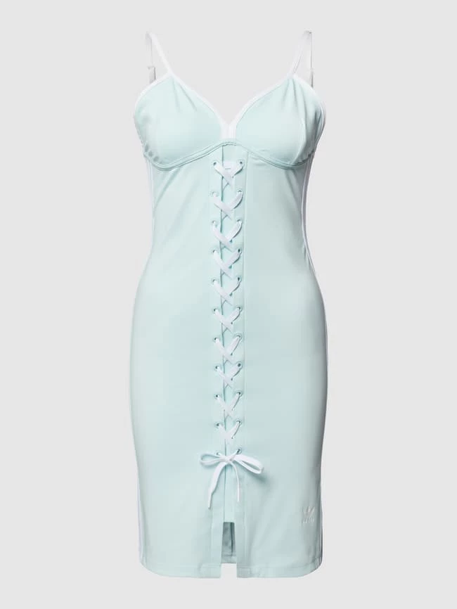 Adidas Originals Sweatkleid Mit Schnürverschluss Modell 'STRAP' - Hellblau 2 Adidas Originals Sweatkleid Mit Schnürverschluss Modell 'STRAP' - Hellblau – Bild 2