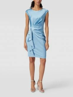 Paradi Cocktailkleid Mit Rundhalsausschnitt - Rauchblau