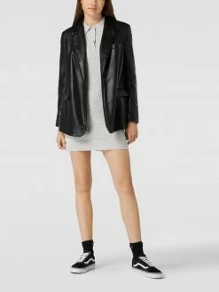 REVIEW Strickkleid Mit Zopfmuster - Hellgrau Meliert