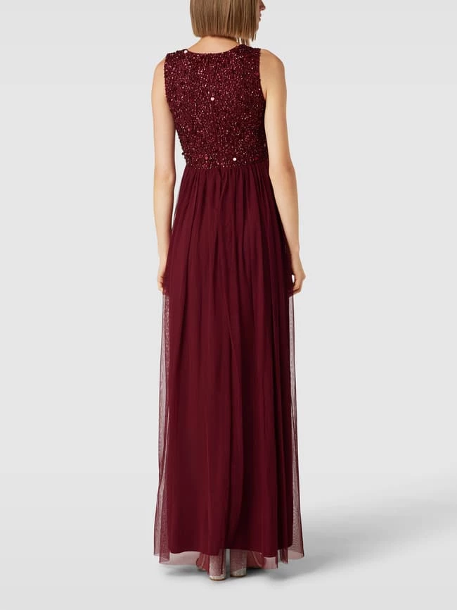 LACE & BEADS Abendkleid Mit Paillettenbesatz - Bordeaux Rot 5 LACE & BEADS Abendkleid Mit Paillettenbesatz - Bordeaux Rot – Bild 5